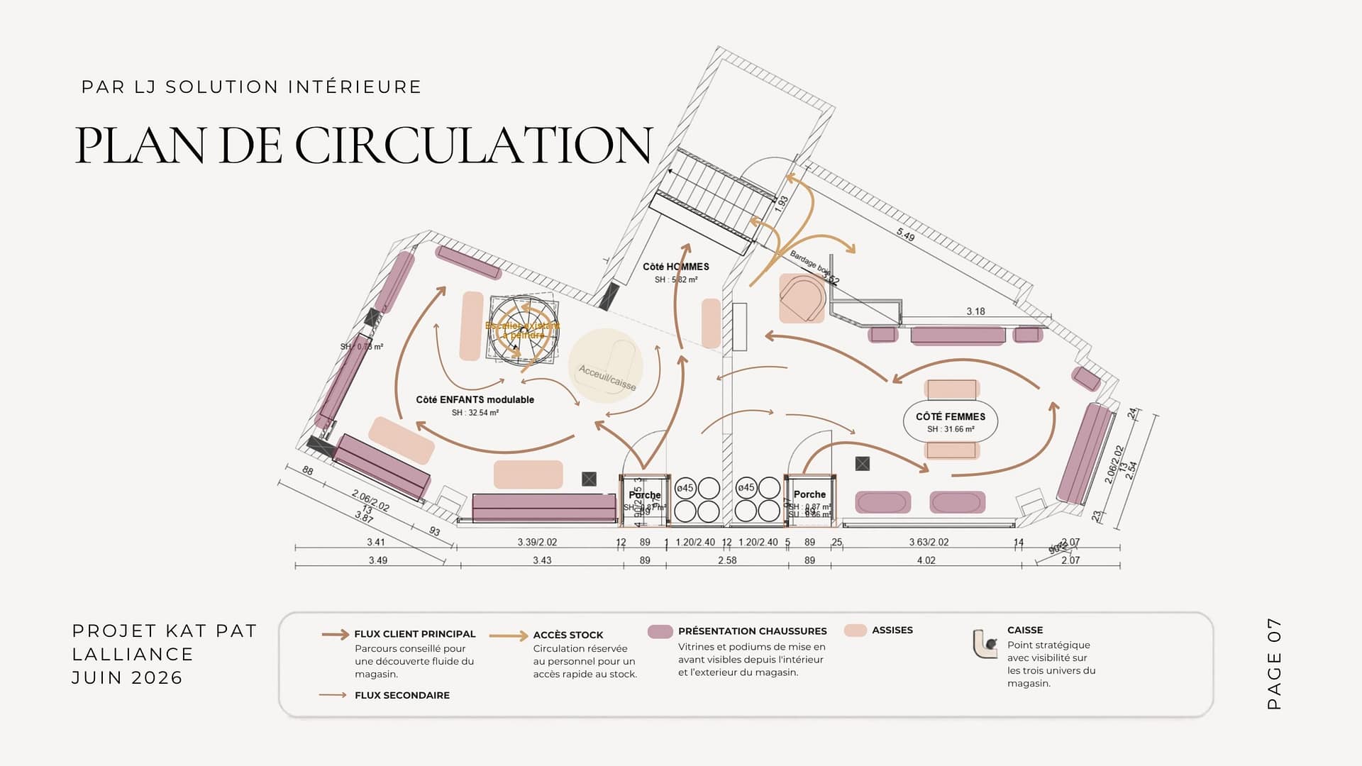 plan de circulation boutique chaussures voiron