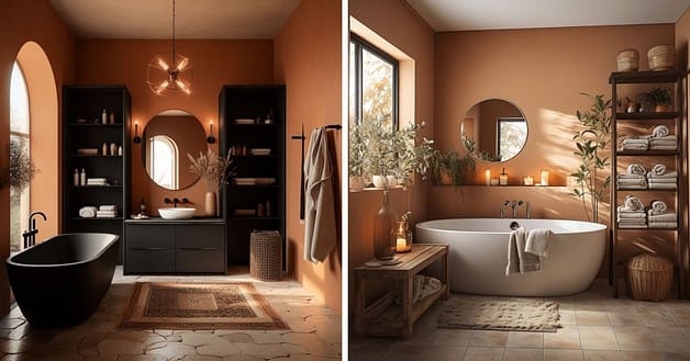 salle de bain brune mocha mousse pantone 2025 1